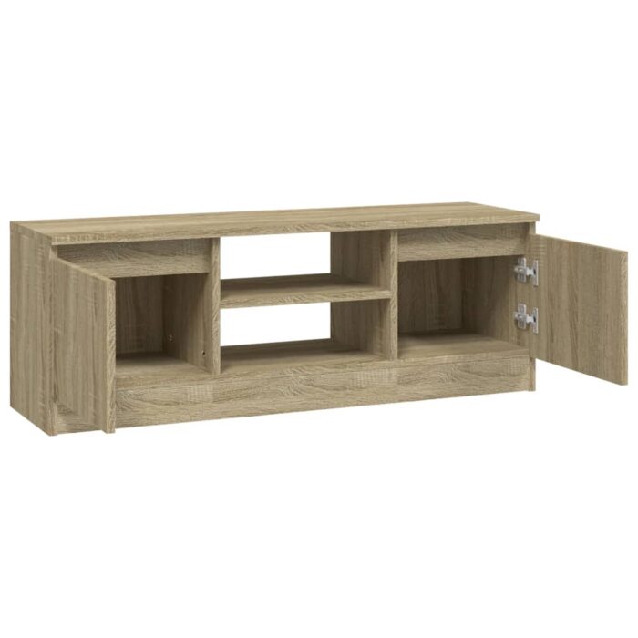 Meuble TV avec porte Chêne sonoma 102x30x36 cm – Image 4
