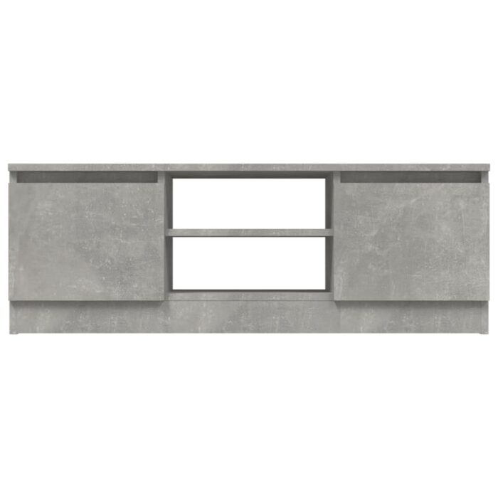 Meuble TV avec porte Gris béton 102x30x36 cm – Image 3