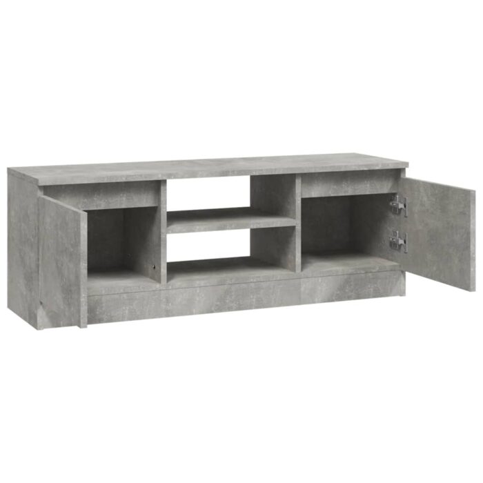 Meuble TV avec porte Gris béton 102x30x36 cm – Image 4
