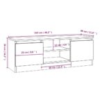 Meuble TV avec porte Chêne fumé 102x30x36 cm – Image 7