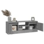 Meuble TV avec porte Sonoma gris 102x30x36 cm – Image 2