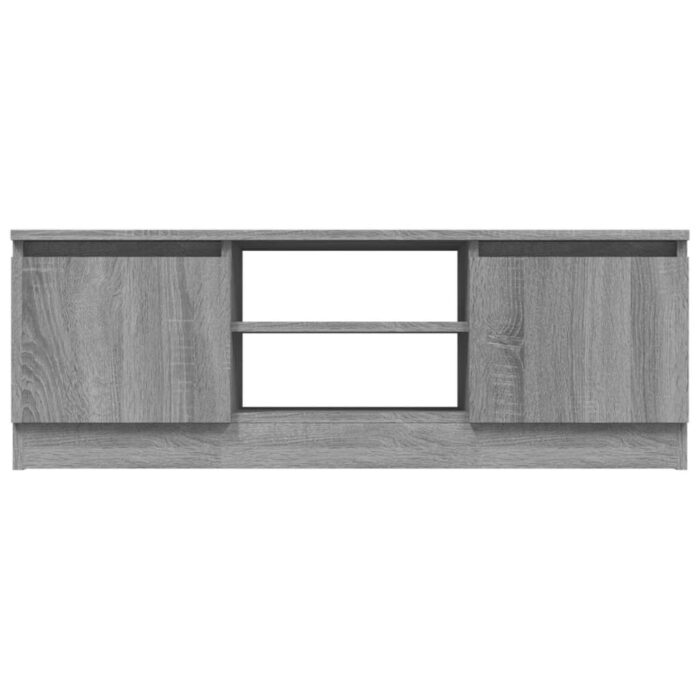 Meuble TV avec porte Sonoma gris 102x30x36 cm – Image 3