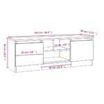 Meuble TV avec porte Sonoma gris 102x30x36 cm – Image 7