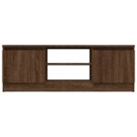 Meuble TV avec porte Chêne marron 102x30x36 cm – Image 3