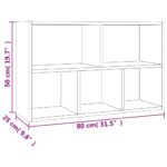 Bibliothèque/Buffet chêne fumé 50x25x80 cm bois d'ingénierie – Image 11