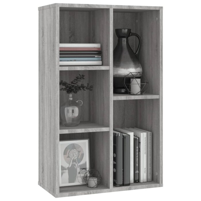 Bibliothèque/Buffet sonoma gris 50x25x80 cm bois d'ingénierie – Image 2