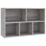 Bibliothèque/Buffet sonoma gris 50x25x80 cm bois d'ingénierie – Image 6