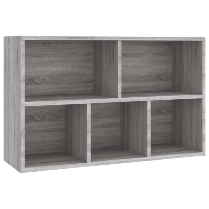 Bibliothèque/Buffet sonoma gris 50x25x80 cm bois d'ingénierie – Image 6