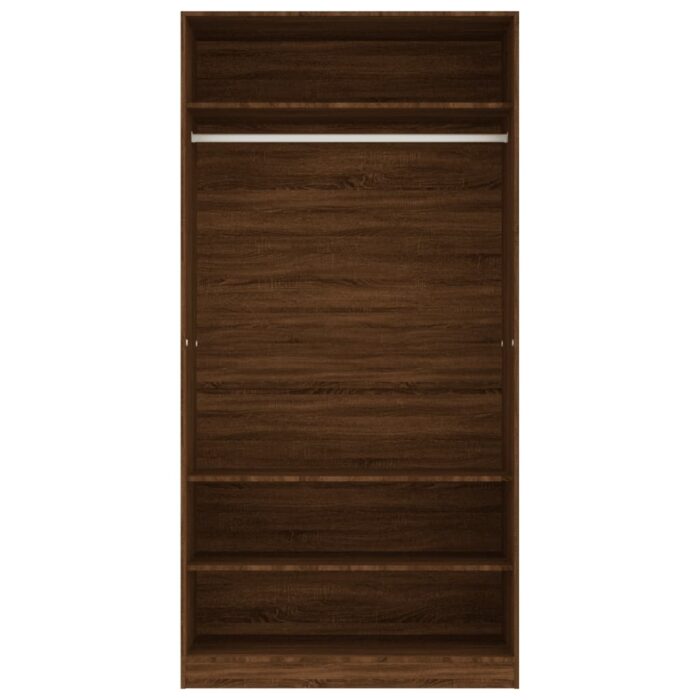 Garde-robe chêne marron 100x50x200 cm bois d'ingénierie – Image 3