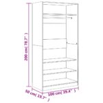 Garde-robe chêne marron 100x50x200 cm bois d'ingénierie – Image 6