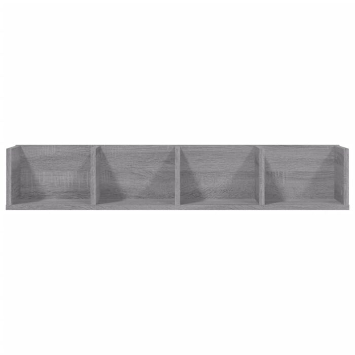 Étagère murale à CD Sonoma gris 100x18x18 cm Bois d'ingénierie – Image 2