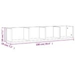 Étagère murale à CD Sonoma gris 100x18x18 cm Bois d'ingénierie – Image 5