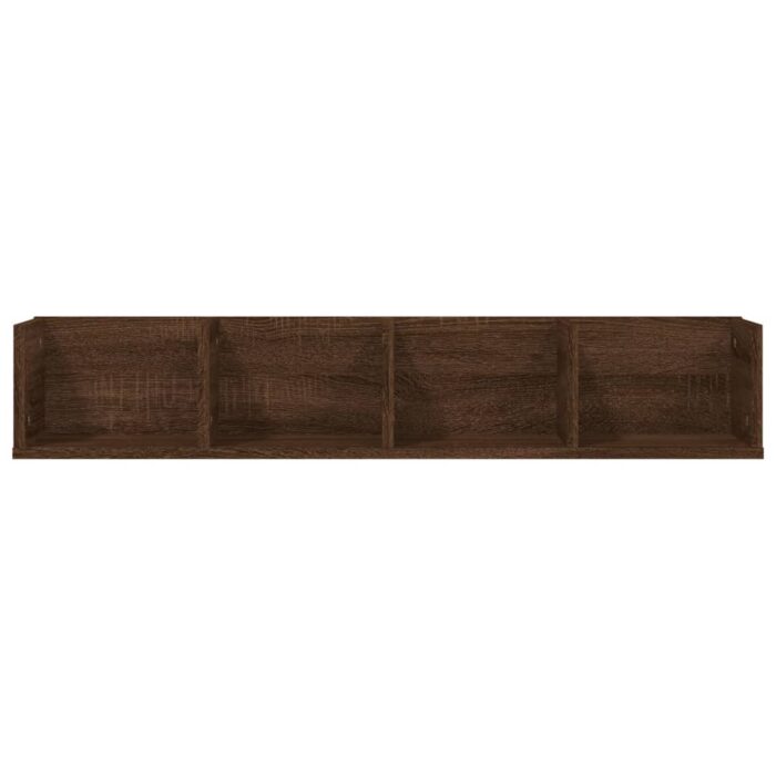 Étagère murale à CD Chêne marron 100x18x18 cm Bois d'ingénierie – Image 2