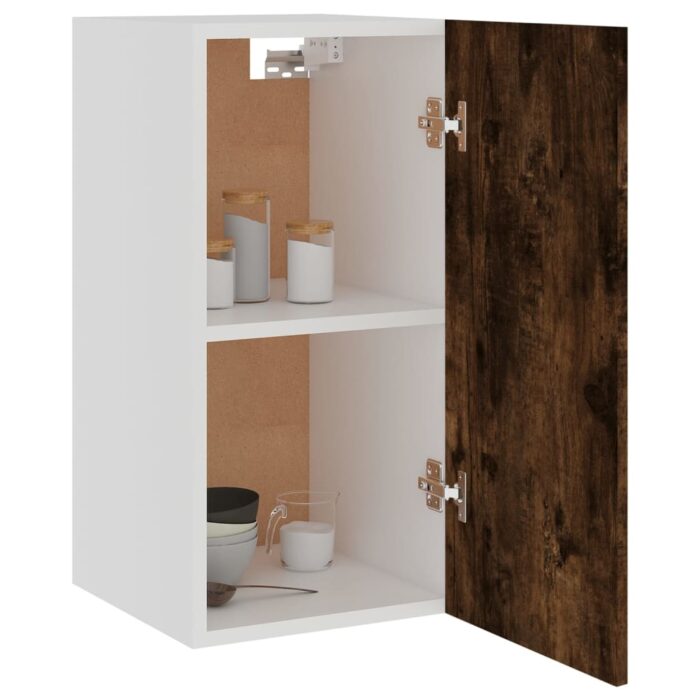 Armoire suspendue Chêne fumé 29,5x31x60 cm Bois d'ingénierie – Image 2