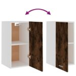 Armoire suspendue Chêne fumé 29,5x31x60 cm Bois d'ingénierie – Image 6