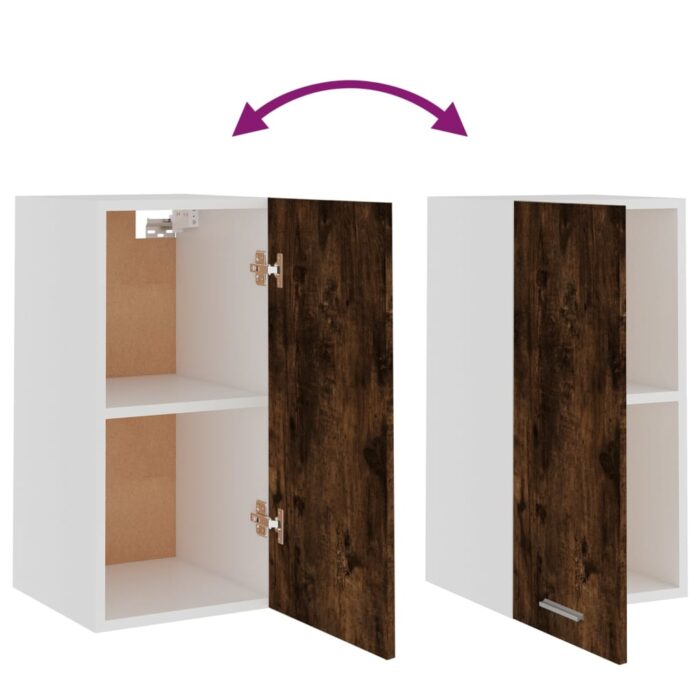 Armoire suspendue Chêne fumé 29,5x31x60 cm Bois d'ingénierie – Image 6