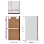 Armoire suspendue Chêne fumé 29,5x31x60 cm Bois d'ingénierie – Image 9