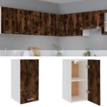Armoire suspendue Chêne fumé 29,5x31x60 cm Bois d'ingénierie
