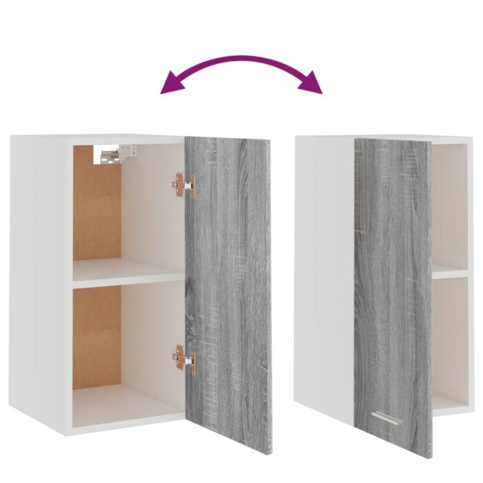 Armoire suspendue Sonoma gris 29,5x31x60 cm Bois d'ingénierie – Image 6