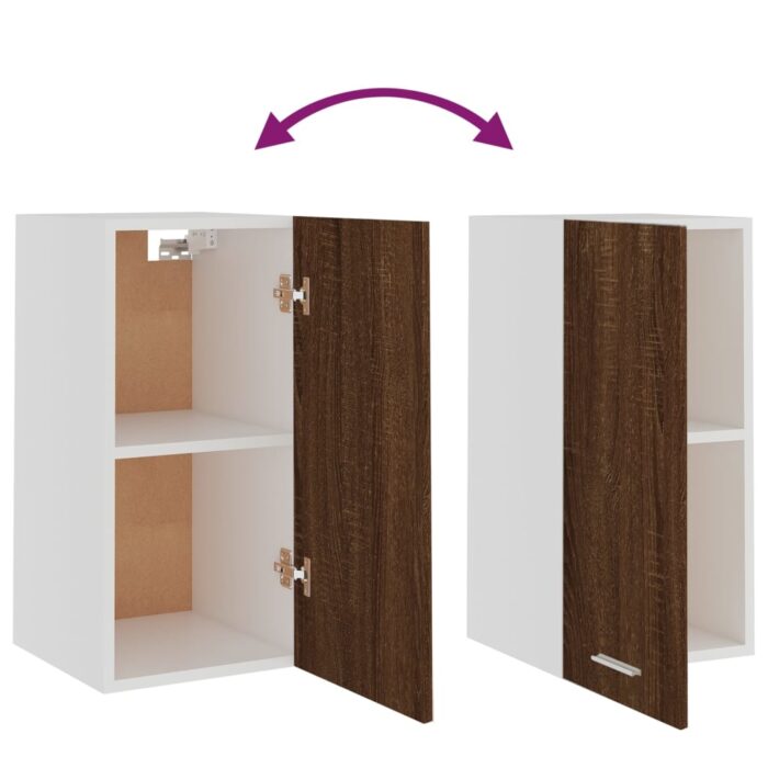 Armoire suspendue Chêne marron 29,5x31x60 cm Bois d'ingénierie – Image 6
