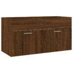 Ensemble de meubles de salle de bain 2 pcs Chêne marron – Image 5