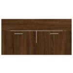 Ensemble de meubles de salle de bain 2 pcs Chêne marron – Image 6
