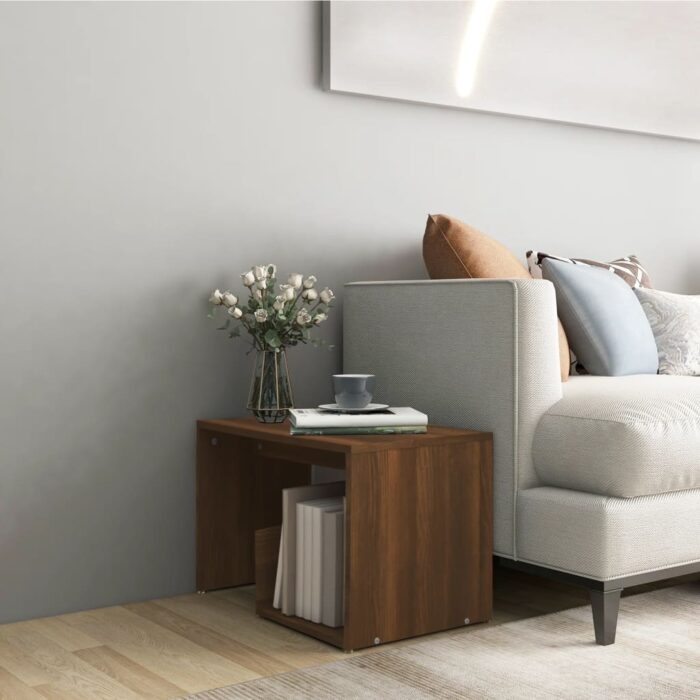 Table d'appoint Chêne marron 59x36x38 cm Bois d'ingénierie – Image 1