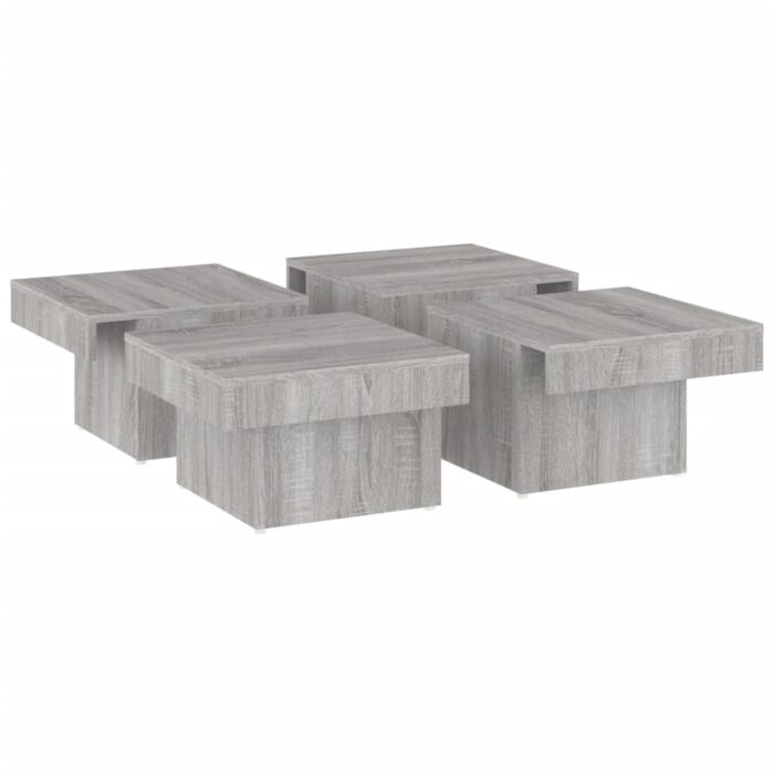 Table basse Sonoma gris 90x90x28 cm Bois d'ingénierie – Image 2