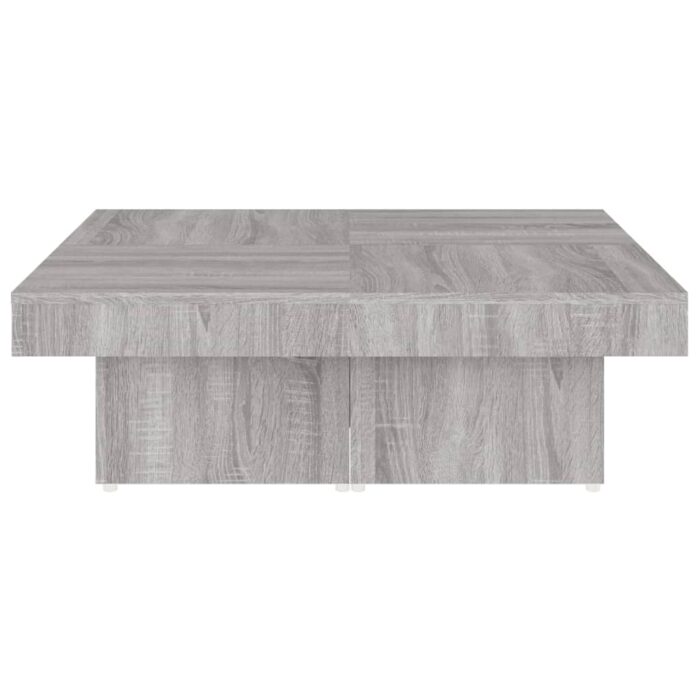 Table basse Sonoma gris 90x90x28 cm Bois d'ingénierie – Image 3
