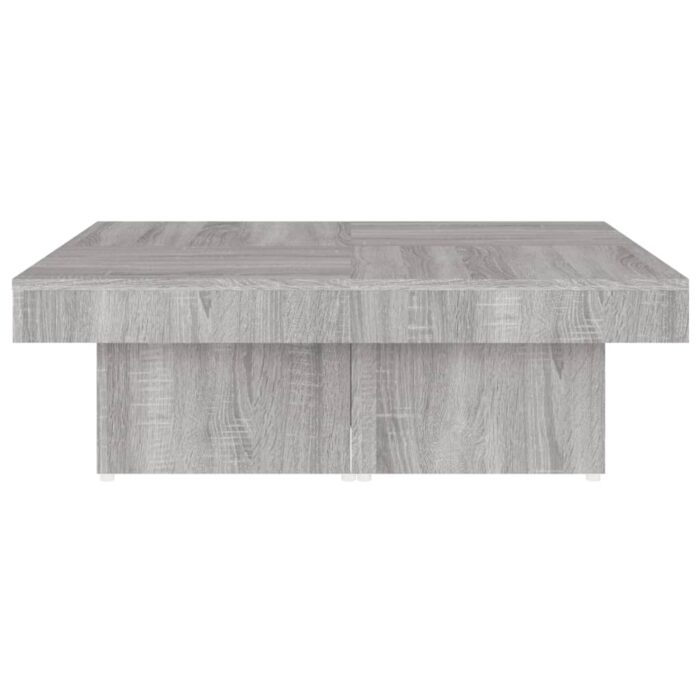 Table basse Sonoma gris 90x90x28 cm Bois d'ingénierie – Image 4