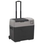 Glacière avec roue et adaptateur noir et gris 30L polypropylène – Image 3