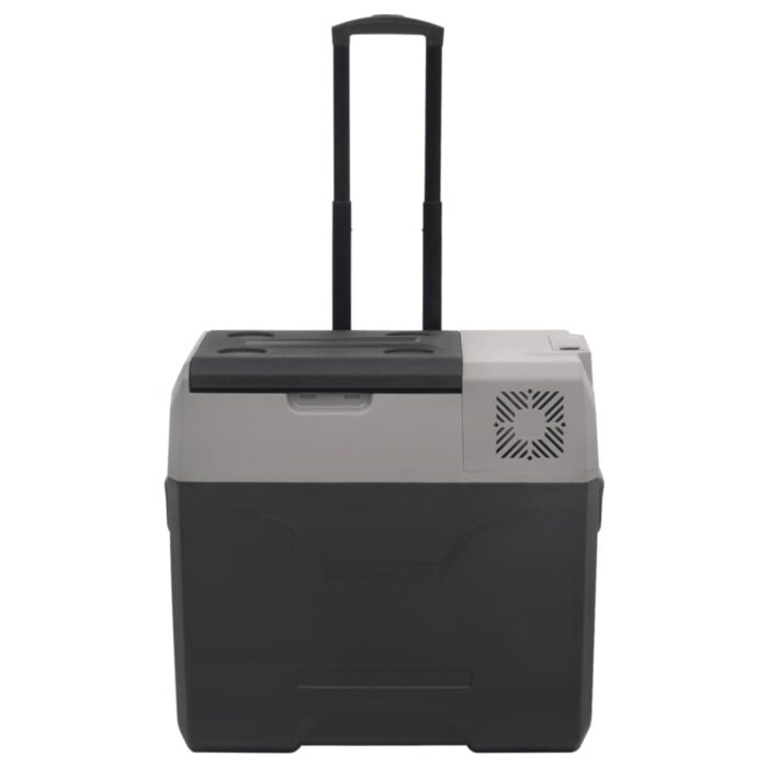 Glacière avec roue et adaptateur noir et gris 30L polypropylène – Image 4