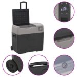Glacière avec roue et adaptateur noir et gris 30L polypropylène – Image 8