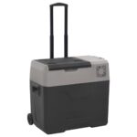 Glacière avec roue et adaptateur noir et gris 50L polypropylène – Image 3