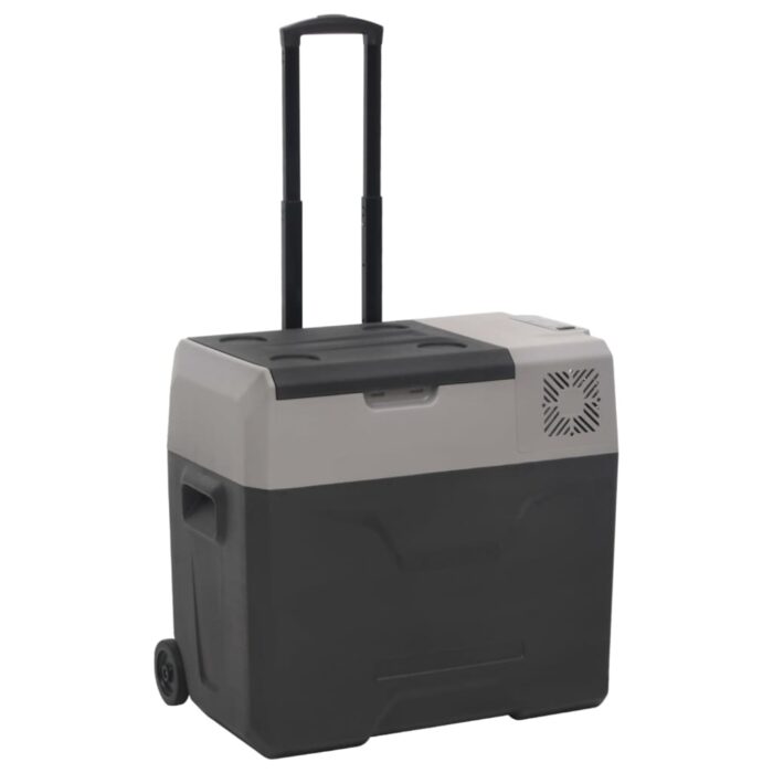 Glacière avec roue et adaptateur noir et gris 50L polypropylène – Image 3
