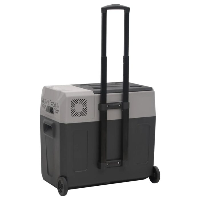 Glacière avec roue et adaptateur noir et gris 50L polypropylène – Image 6