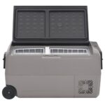 Glacière avec roue et adaptateur noir et gris 60 L PP et PE – Image 3