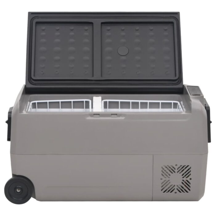 Glacière avec roue et adaptateur noir et gris 60 L PP et PE – Image 3