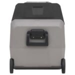 Glacière avec roue et adaptateur noir et gris 60 L PP et PE – Image 5