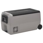 Glacière avec roue et adaptateur noir et gris 60 L PP et PE – Image 6