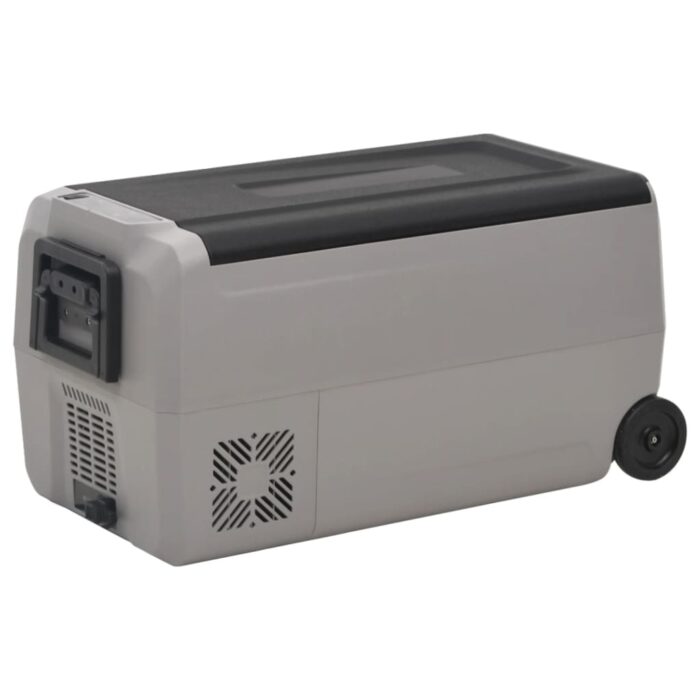 Glacière avec roue et adaptateur noir et gris 60 L PP et PE – Image 6