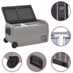 Glacière avec roue et adaptateur noir et gris 60 L PP et PE – Image 7