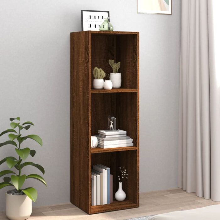 VXL8720845736859_m_en_hd_1.jpg Bibliothèque/Meuble TV chêne marron 36x30x114cm bois ingénierie – Image 1