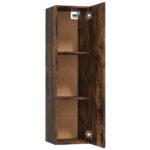 Meuble TV mural Chêne fumé 30,5x30x110 cm – Image 7