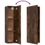 Meuble TV mural Chêne fumé 30,5x30x110 cm – Image 8