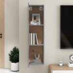 Meuble TV mural Sonoma gris 30,5x30x110 cm – Image 2