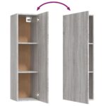 Meuble TV mural Sonoma gris 30,5x30x110 cm – Image 8