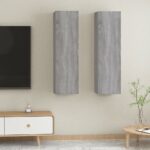 Meubles TV muraux 2 pcs Sonoma gris 30,5x30x110 cm – Image 3