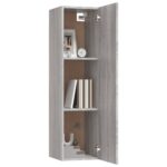 Meubles TV muraux 2 pcs Sonoma gris 30,5x30x110 cm – Image 4
