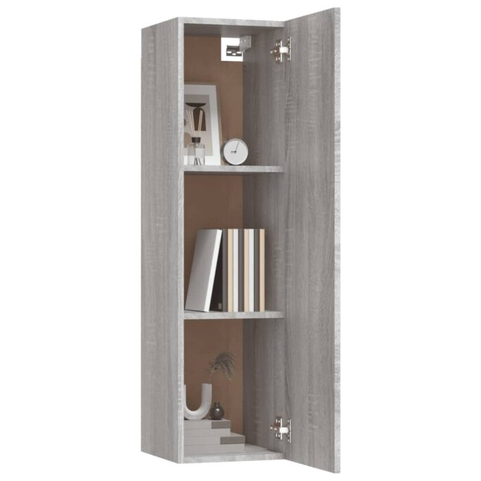 Meubles TV muraux 2 pcs Sonoma gris 30,5x30x110 cm – Image 4
